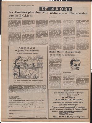 Le Soleil de Colombie, September 1, 1978, page 20