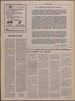 Le Soleil de Colombie, August 25, 1978, page 2