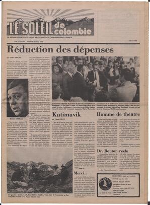 Le Soleil de Colombie, August 25, 1978, page 1