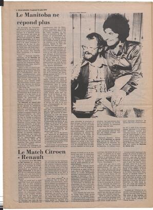 Le Soleil de Colombie, August 18, 1978, page 12