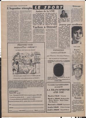 Le Soleil de Colombie, June 30, 1978, page 20