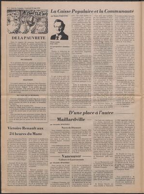 Le Soleil de Colombie, June 23, 1978, page 6
