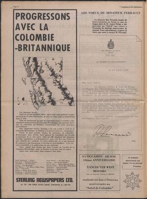 Le Soleil de Colombie, April 28, 1978, page 10