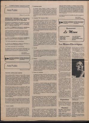 Le Soleil de Colombie, April 21, 1978, page 10