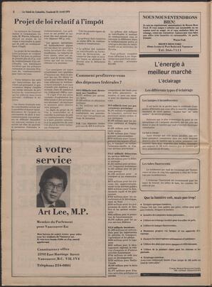 Le Soleil de Colombie, April 21, 1978, page 6