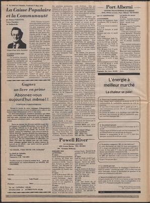 Le Soleil de Colombie, March 17, 1978, page 6