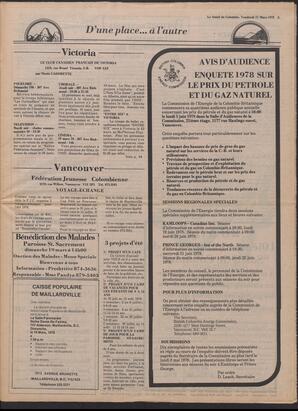 Le Soleil de Colombie, March 17, 1978, page 3