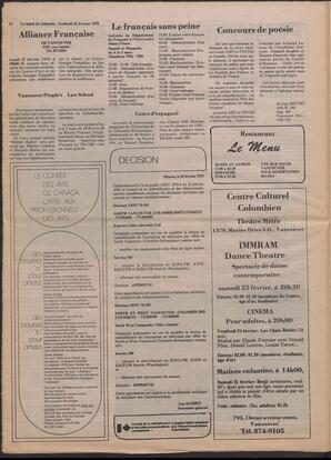 Le Soleil de Colombie, February 24, 1978, page 12