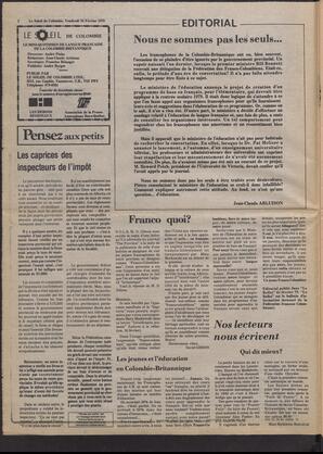 Le Soleil de Colombie, February 24, 1978, page 2