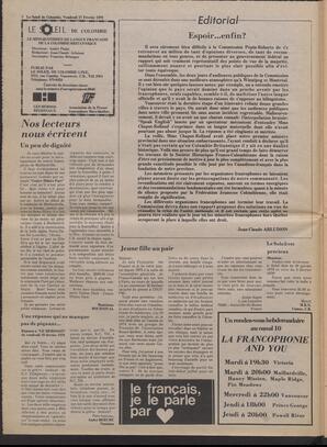 Le Soleil de Colombie, February 17, 1978, page 2