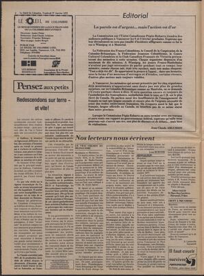 Le Soleil de Colombie, January 27, 1978, page 2