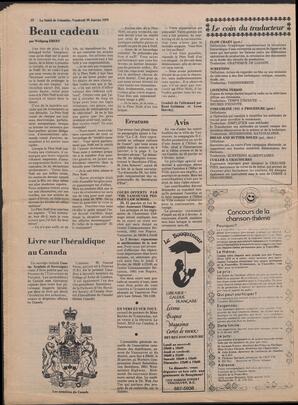 Le Soleil de Colombie, January 20, 1978, page 20