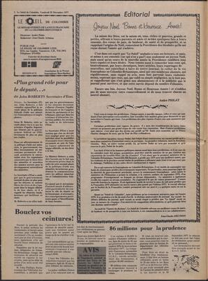 Le Soleil de Colombie, December 23, 1977, page 2