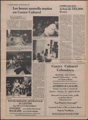 Le Soleil de Colombie, December 9, 1977, page 8