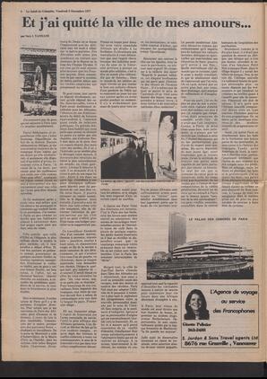 Le Soleil de Colombie, December 9, 1977, page 6