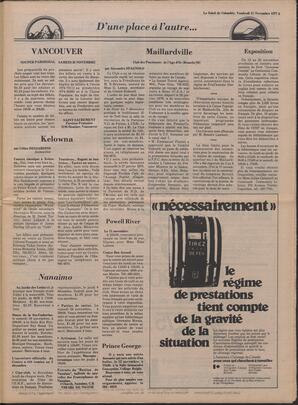 Le Soleil de Colombie, November 11, 1977, page 3