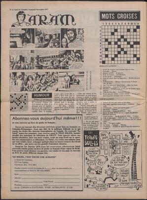 Le Soleil de Colombie, November 4, 1977, page 14