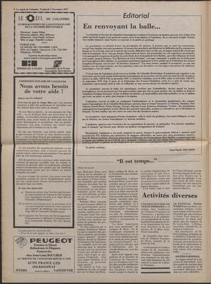 Le Soleil de Colombie, November 4, 1977, page 2