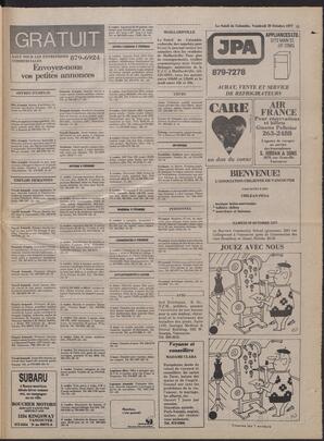 Le Soleil de Colombie, October 28, 1977, page 15