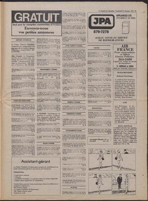 Le Soleil de Colombie, October 21, 1977, page 15