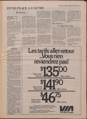 Le Soleil de Colombie, October 21, 1977, page 9