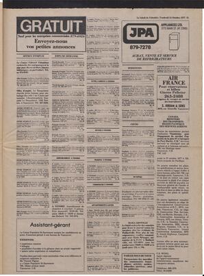 Le Soleil de Colombie, October 14, 1977, page 15