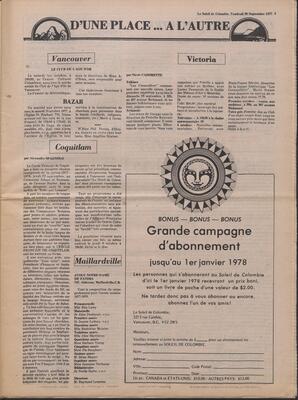 Le Soleil de Colombie, September 30, 1977, page 3