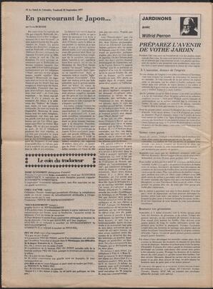 Le Soleil de Colombie, September 23, 1977, page 16