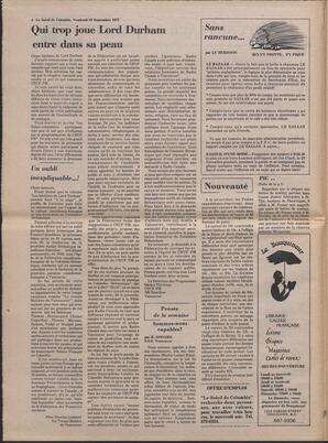 Le Soleil de Colombie, September 16, 1977, page 4