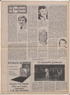 Le Soleil de Colombie, September 9, 1977, page 20