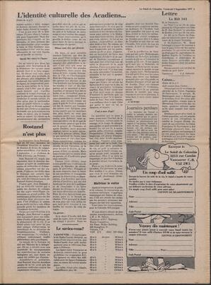 Le Soleil de Colombie, September 9, 1977, page 5