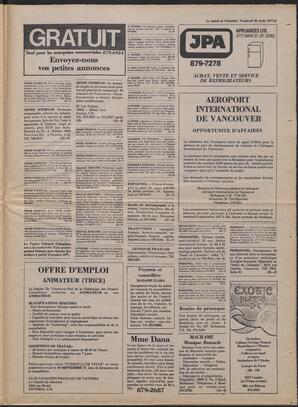Le Soleil de Colombie, August 26, 1977, page 19