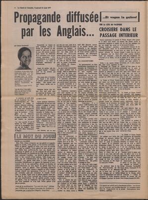 Le Soleil de Colombie, August 12, 1977, page 6