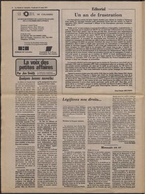 Le Soleil de Colombie, August 12, 1977, page 2