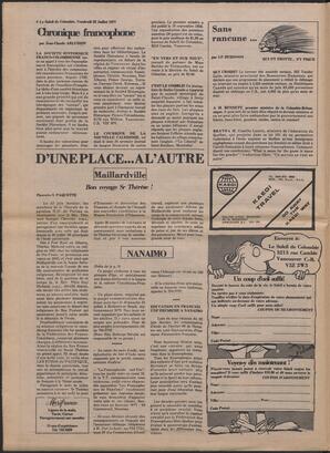 Le Soleil de Colombie, July 22, 1977, page 4