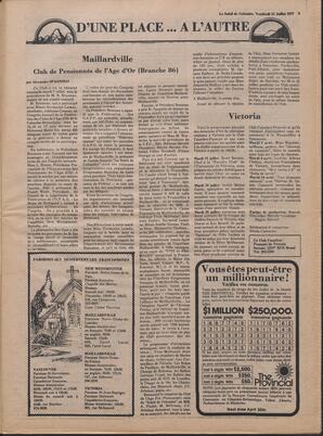 Le Soleil de Colombie, July 15, 1977, page 3