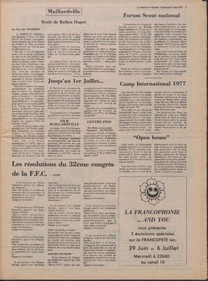Le Soleil de Colombie, June 24, 1977, page 5