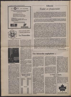Le Soleil de Colombie, June 24, 1977, page 2