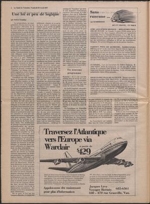 Le Soleil de Colombie, April 22, 1977, page 4
