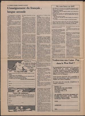 Le Soleil de Colombie, April 15, 1977, page 6
