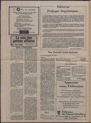 Le Soleil de Colombie, April 1, 1977, page 2