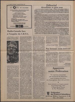 Le Soleil de Colombie, March 25, 1977, page 2