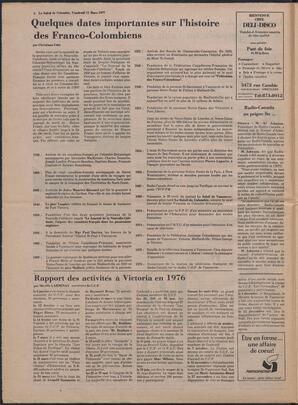 Le Soleil de Colombie, March 11, 1977, page 6