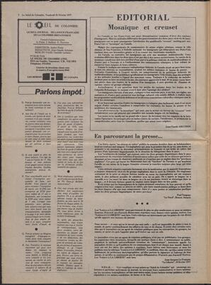 Le Soleil de Colombie, February 25, 1977, page 2