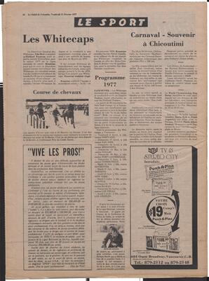 Le Soleil de Colombie, February 11, 1977, page 20