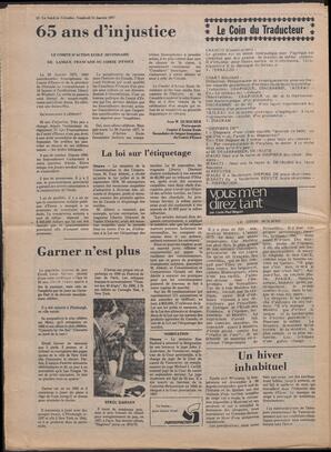 Le Soleil de Colombie, January 14, 1977, page 16
