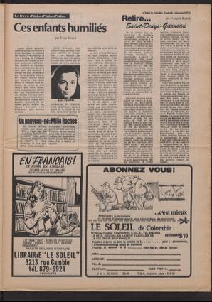 Le Soleil de Colombie, January 14, 1977, page 15