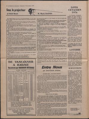 Le Soleil de Colombie, December 17, 1976, page 4