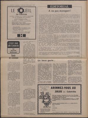 Le Soleil de Colombie, December 12, 1976, page 2