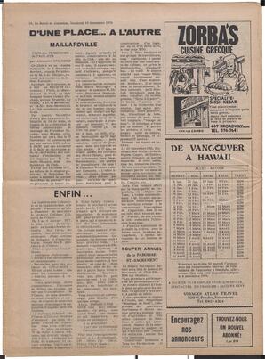 Le Soleil de Colombie, November 19, 1976, page 20